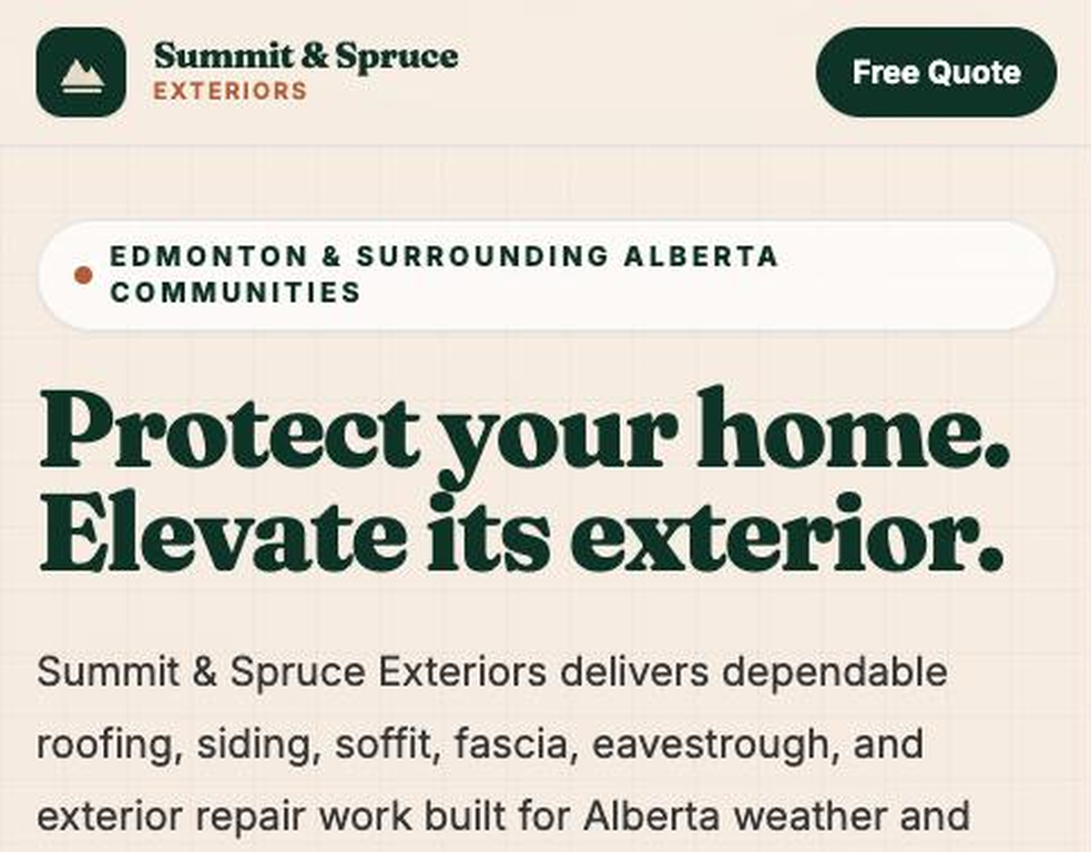Summit & Spruce website concept preview